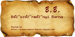 Böszörményi Barna névjegykártya